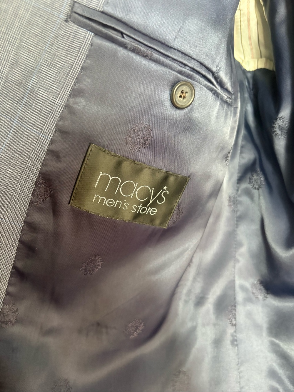 LAUREN RALPH LAUREN Slim Fit Sport Coat from Macy’s 100% Wool Navy Text Size 44R - Picture 10 of 15